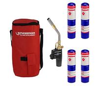 Rothenberger Hotbag Deal 19489 Super Fire 2 Torch 35644, Toolbag & 4 Propane Gas