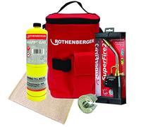 Rothenberger Hotbag Deal Kit Includes Superfire 2 Torch, 15mm Pipeslice, Soldering Mat, Map Gas and Carry Bag