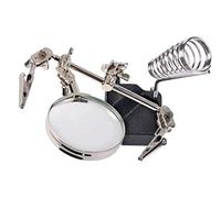 Rothenberger Industrial Third Hand Soldering Aid with Magnifying Glass and Flexible Gripper Arms, Crocodile Clamp with Stand and Soldering Iron Holder, Helping Hand, for Soldering, , Hobby and Crafts