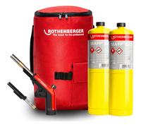 Rothenberger SuperFire PRO Gas Blow Torch 2 Bottles Mapp Gas & Hot Bag