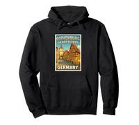 Rothenburg ob der Tauber Germany Vintage Travel Art Graphic Pullover Hoodie