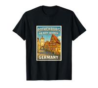 Rothenburg ob der Tauber Germany Vintage Travel Art Graphic T-Shirt