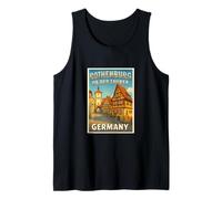 Rothenburg ob der Tauber Germany Vintage Travel Art Graphic Tank Top