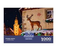 Rothenburg Ob Der Tauber Wooden Jigsaw Puzzle Waterproof 1000 Piece Puzzles for Adults Challenging And Brainteasing Games