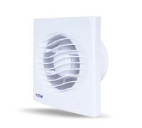 ROTHER Silent Bathroom Extractor Fan - 4 Inch Curved Front, IP44 Rated Ventilation Fan with Timer, Quiet 31dB Wall or Ceiling Mount, 100mm Copper Coil Motor