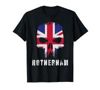 Rotherham Skull, Rotherham Gothic, British Flag UK T-Shirt