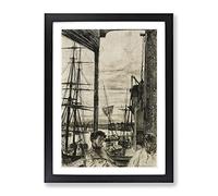 Rotherhithe By James Mcneill Whistler Classic Painting Framed Print | A3 Black Framed Wall Art | Ready to Hang | Classic Historical Picture | Living Room Bedroom Lounge Office