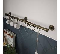 ROTHLEY Kitchen Utensil Hanging Rail 19mm x 600mm - Antique Brass Finish Stainle