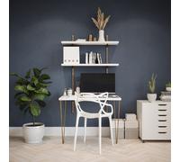 Rothley Antique Brass Desk & Twin Slot Shelving Kit