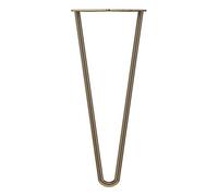 Rothley Antique Brass Effect Hairpin Furniture Leg (H)350mm