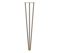 Rothley Antique Brass Effect Hairpin Furniture Leg (H)710mm