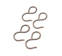 Rothley Antique Brass Steel Sliding S-Hook (H)74mm, Pack Of 4