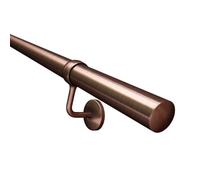 Rothley Antique Copper Steel Copper Effect Rounded Handrail Kit, (L)3.6M