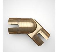 Rothley Bannister Staircase Handrail Adjustable Elbow Connector 40mm Diameter in Antique Brass - Diecast Fitting for Home Interior Stair Rails