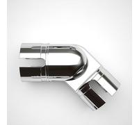 Rothley Bannister Staircase Handrail Adjustable Elbow Connector 40mm Diameter in Polished - Diecast Fitting for Home Interior Stair Rails