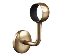 Rothley Bannister Staircase Handrail Wall Bracket 40mm Diameter in Antique Brass - Fitting with Covered Fixings for Home Interior Stair Rails