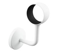 Rothley Bannister Staircase Handrail Wall Bracket 40mm Diameter in Matt White - Fitting with Covered Fixings for Home Interior Stair Rails