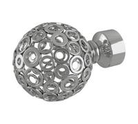Rothley Baroque Polished Silver Pattern Orb Finial (Box Of 2)