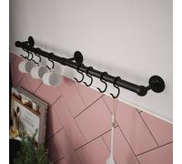 Rothley Black Matt Adjustable Hanging Easy Fit Kitchen Utensil Rail Kit 60cm Rothley Black