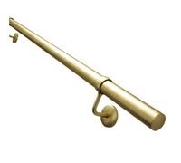 Rothley Brass Steel Rounded Handrail Kit, (L)2.4M