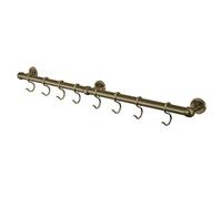 Rothley Brushed Antique Brass Effect Stainless Steel Kitchen Accessory Rail (H)66.5mm (L)612mm