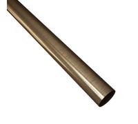 Rothley Brushed Antique Brass Effect Steel Round Wardrobe Rail, (L)1.22M (Dia)25mm (T)0.5mm