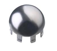 Rothley Brushed Chrome 2 Pack Modern Staircase Handrail Dome End Cap 40mm in Silver Rothley Silver