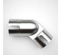 Rothley Brushed Modern Adjustable Bannister Staircase Handrail Elbow 40mm in Silver Rothley Silver