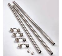 Rothley Brushed Premium Easy Install Internal Modern Stair Handrail Kit 3.6 m in Silver Rothley Silver