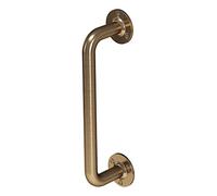 Rothley Grab Rail Mobility Disability Aid - Antique Brass Handle Bathroom Outdoor - 305x25mm