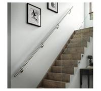 Rothley Handrail Kit Silver Stainless Steel Indoor Stair Banister Rail Brushed 40mm 3.6M