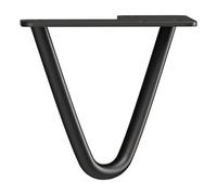 Rothley Matt Black Hairpin Furniture Leg (H)100mm