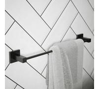 Rothley Matt Black Square Towel Rail