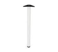 Rothley Matt White Contemporary Straight Worktop Support Leg (Dia)60mm (H)900mm