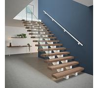 Rothley Matt White Internal 3.6m Easy Fit Stainless Steel Staircase Handrail Kit