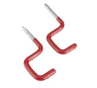 Rothley Multipurpose Red Steel Wall-Mounted Small U-Shaped Storage Hook (D)90mm, Pack Of 2