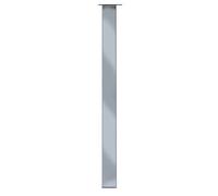 Rothley Polished Gloss Chrome Effect Designer Leg (Dia)50mm (H)710mm