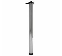 Rothley Polished Gloss Stainless Steel Effect Modern Straight Worktop Support Leg (H)900mm