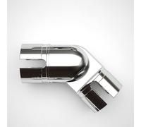 Rothley Polished Modern Adjustable Bannister Staircase Handrail Elbow 40mm in Silver Rothley Silver