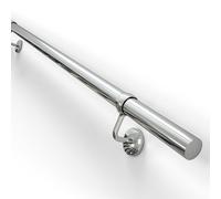 Rothley Polished Stainless Steel Easy Fit Staircase Handrail Kit 3.6M