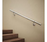 Rothley Polished Stair Hand Rail Kit 1.2M - Internal Staircase Steel Banniser