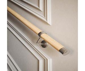 Rothley Premium Wooden Stair Handrail Kit - 3.6m, Easy Install, Elegant Design - Includes Brackets & Caps - FIRA & FSC Certified - Perfect for Indoor Use with Full Instructions Included.