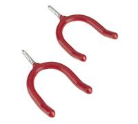 Rothley Red Steel Wall-Mounted U-Shaped Storage Hook (D)105mm, Pack Of 2