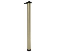 Rothley Satin Brass Contemporary Straight Worktop Support Leg (Dia)60mm (H)900mm
