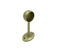 Rothley Satin Brass Effect Zinc Alloy Rail End Bracket (Dia)25mm