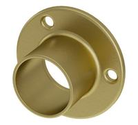 Rothley Satin Brass Effect Zinc Alloy Rail End Socket (Dia)25mm