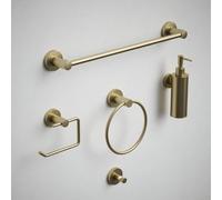 Rothley Satin Brass Round 5Pc Bathroom Accessories Set