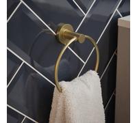 Rothley Satin Brass Round Towel Ring