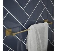 Rothley Satin Brass Square Towel Rail