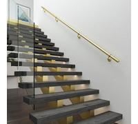 Rothley Satin Brass Stair Hand Rail Kit 3.6M